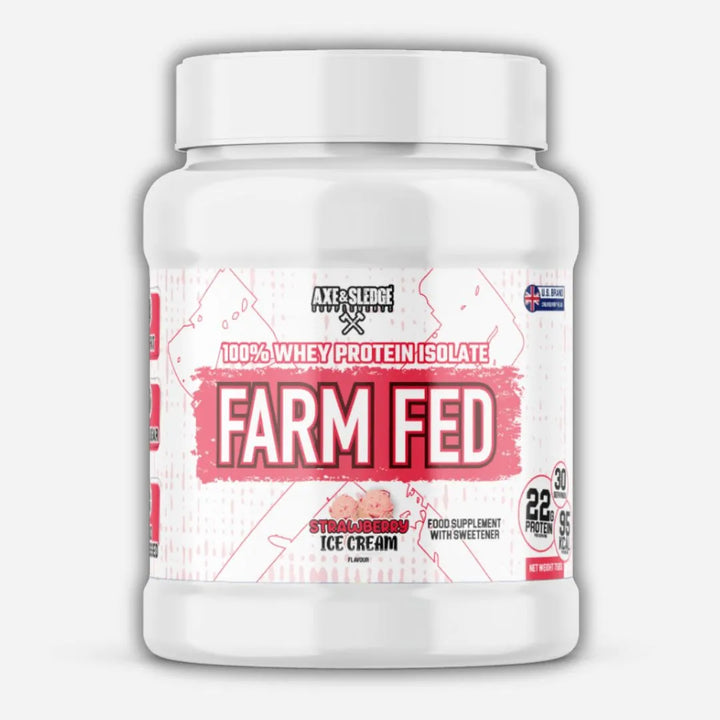 Axe & Sledge Farm Fed Protein Powder Strawberry Ice Cream