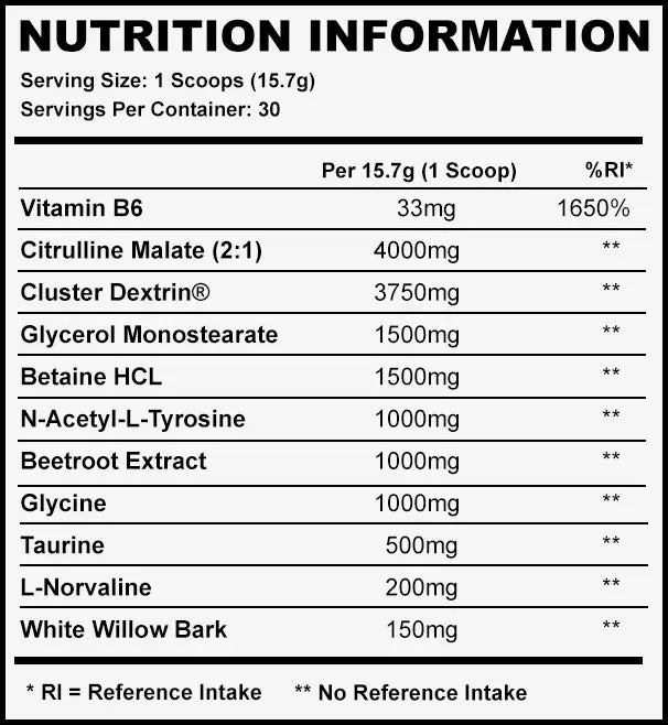 Strom_Sports_VascuMAX_Pro_Ingredients_Label