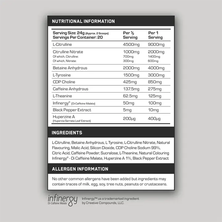 The_Formula_Neuphoric_Ingredients_Label