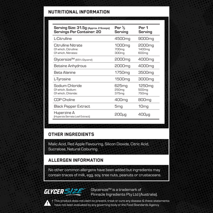 The_Formula_Vaso_Dial_Ingredients_Label