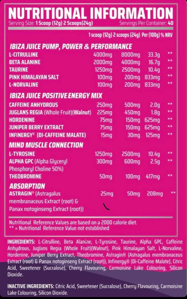 Gorillalpha | Ibiza Juice | Pre-Workout