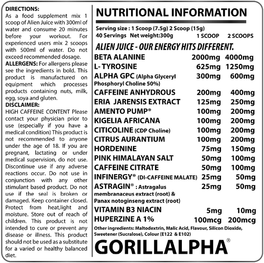 Gorillalpha Alien Juice - The Supps House LTD